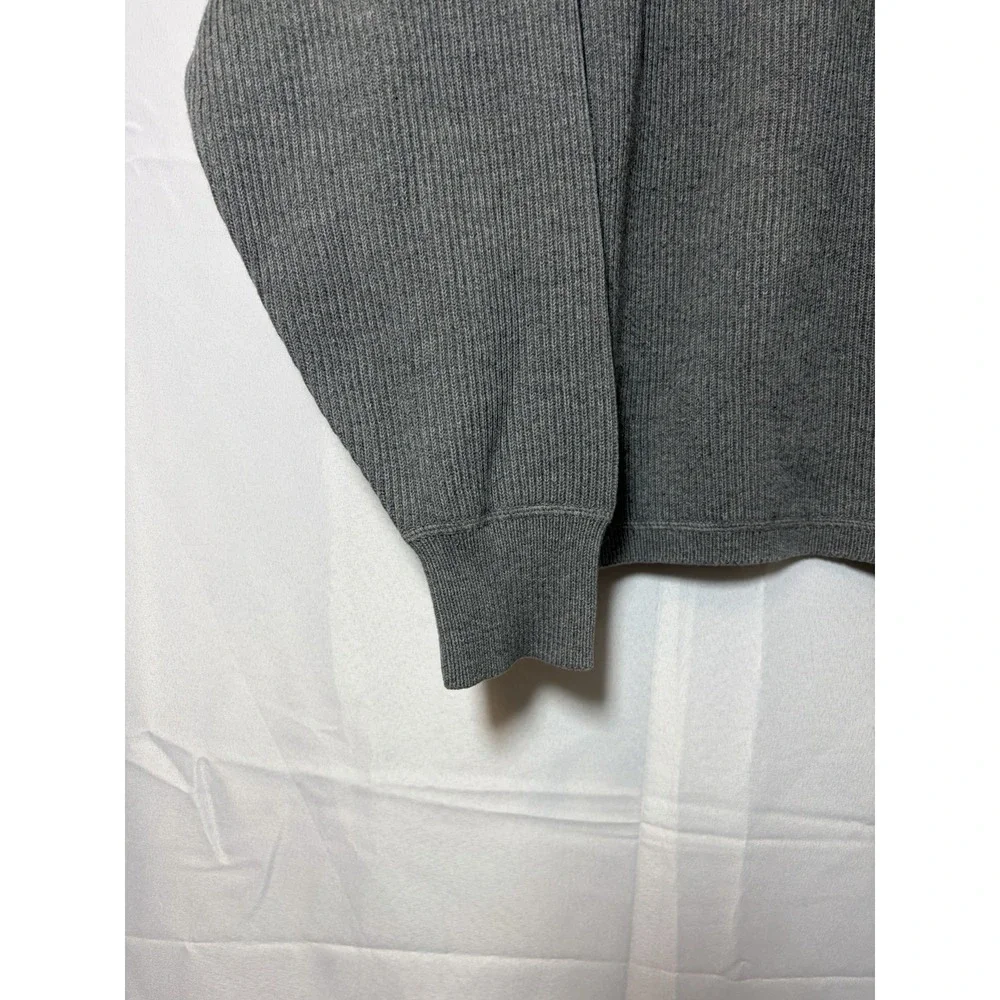 Eddie Bauer Men's Grey Ribbed Knit Cotton Pullover Crewneck Tall Large - Picture 6 of 14